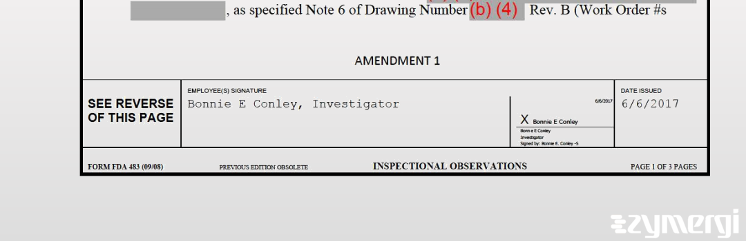 Bonnie E. Conley FDA Investigator