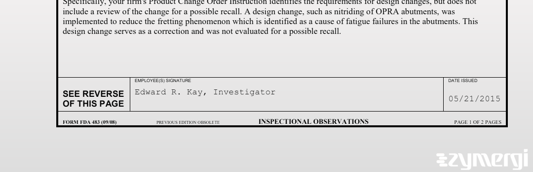 Edward R. Kay FDA Investigator 