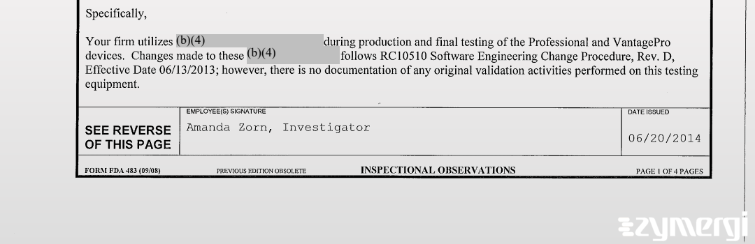 Amanda S. Zorn FDA Investigator