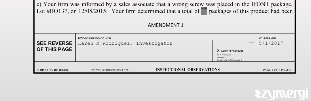 Karen M. Rodriguez FDA Investigator