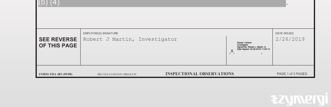 Robert J. Martin FDA Investigator 