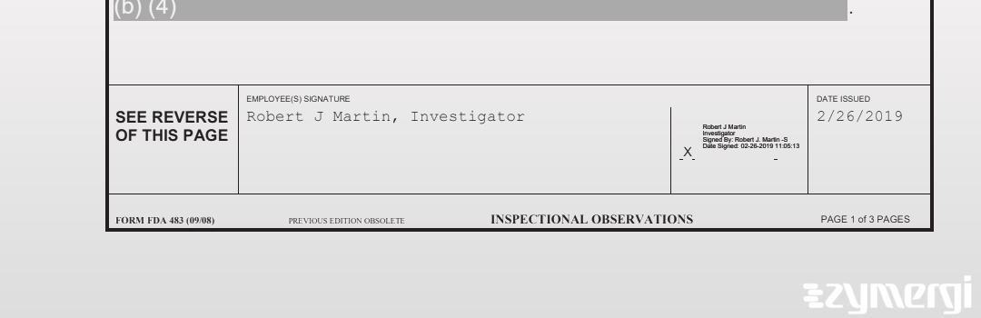 Robert J. Martin FDA Investigator