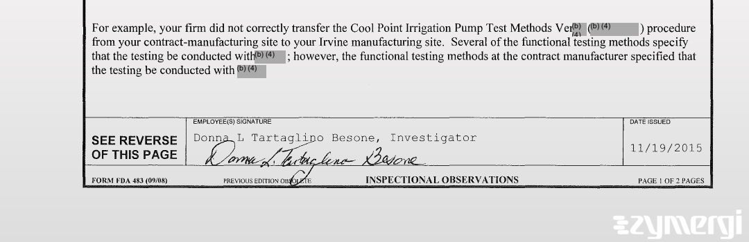 Donna L. Besone FDA Investigator