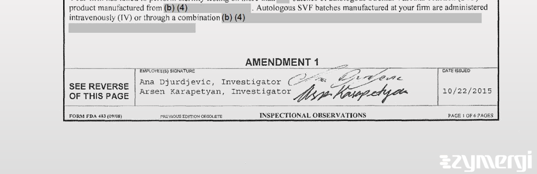 Arsen Karapetyan FDA Investigator Ana Djurdjevic FDA Investigator