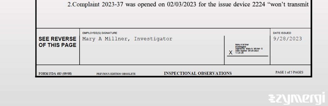 Mary A. Millner FDA Investigator