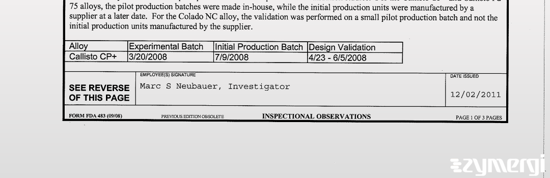 Marc S. Neubauer FDA Investigator