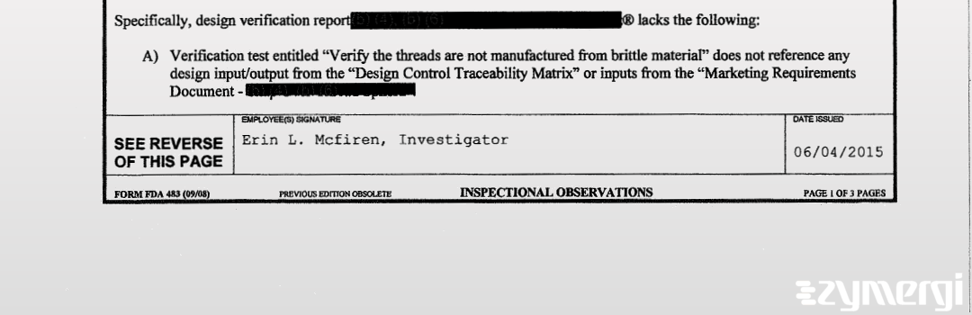 Erin L. McFiren FDA Investigator