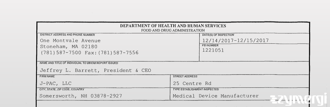 FDANews 483 J-PAC, LLC Dec 15 2017 top