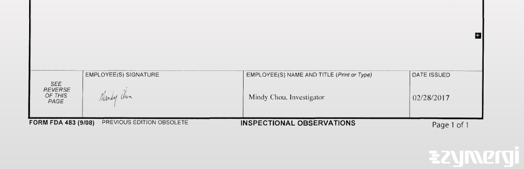 Mindy M. Chou FDA Investigator