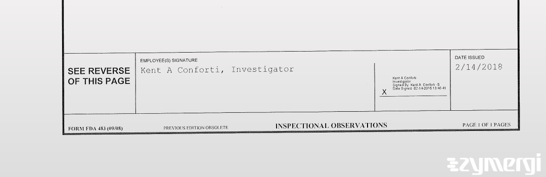 Kent A. Conforti FDA Investigator 