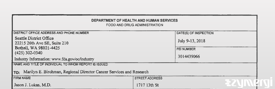 FDANews 483 Jason J. Lukas, M.D. Jul 13 2018 top