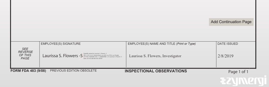 Laurissa S. Flowers FDA Investigator