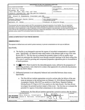 FDAzilla FDA 483 Johnson Memorial Cancer Center, Enfield | Aug 2014