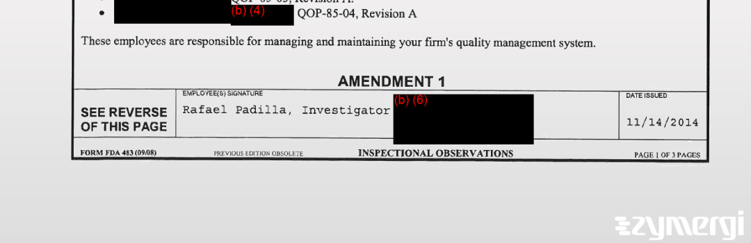 Rafael Padilla FDA Investigator