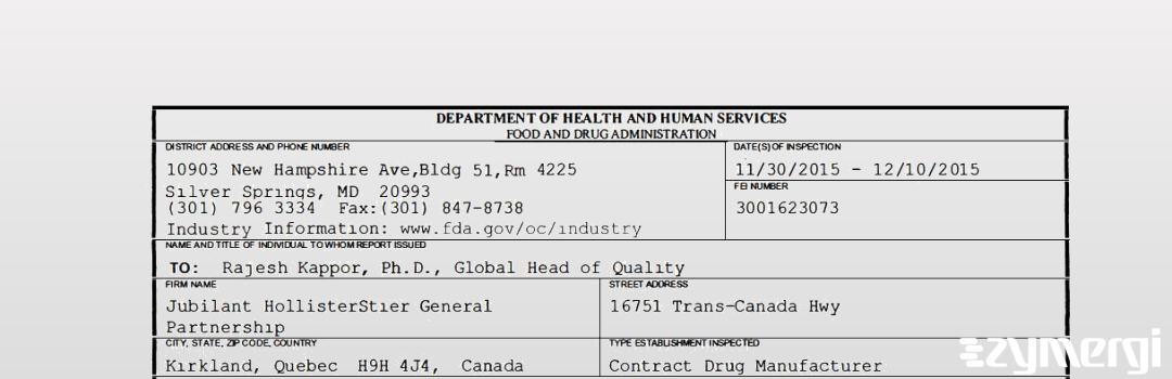 FDANews 483 Jubilant HollisterStier General Partnership Dec 10 2015 top