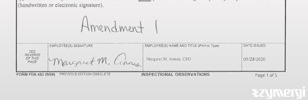 Margaret M. Annes FDA Investigator