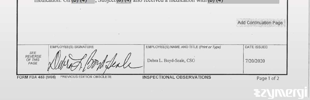 Debra L. Boyd Seale FDA Investigator Boyd Seale, Debra L FDA Investigator 