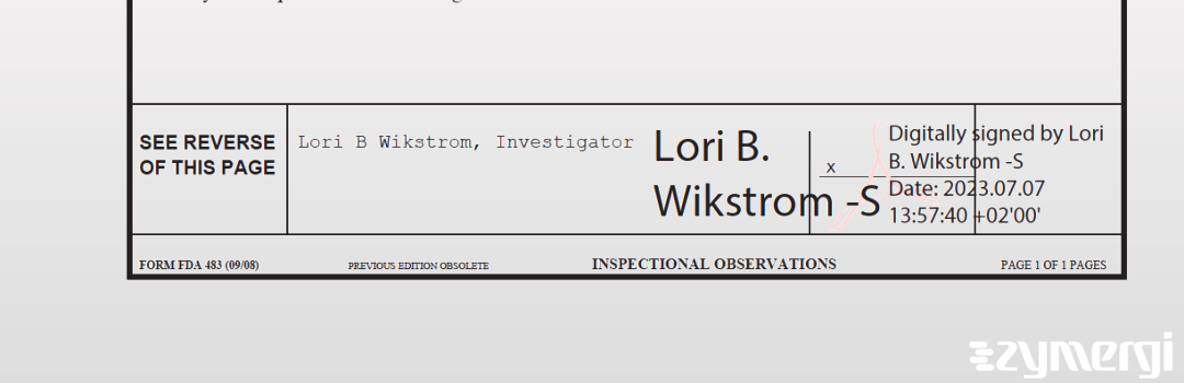 Lori B. Wikstrom FDA Investigator