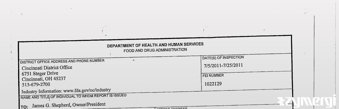 FDANews 483 KBD, Inc. Jul 25 2011 top