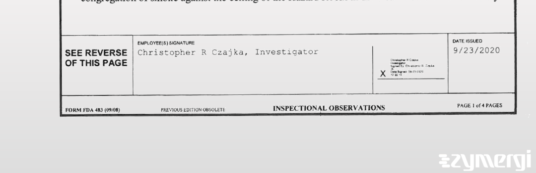 Christopher R. Czajka FDA Investigator