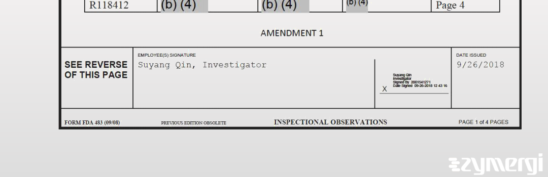 Suyang Qin FDA Investigator 