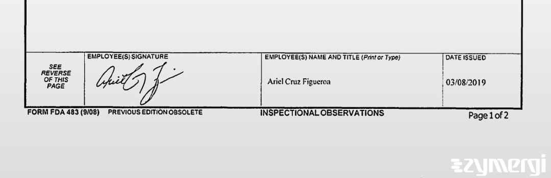 Ariel Cruz Figueroa FDA Investigator
