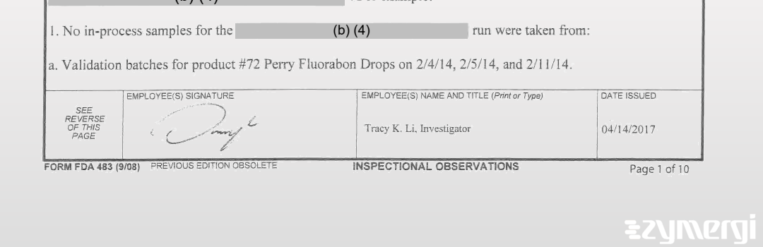 Tracy K. Li FDA Investigator