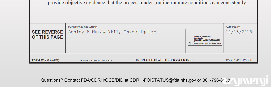 Ashley A. Mutawakkil FDA Investigator 