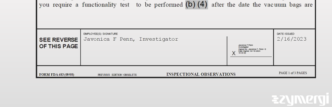 Javonica F. Penn FDA Investigator 