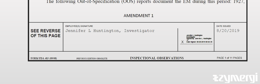 Jennifer L. Huntington FDA Investigator 