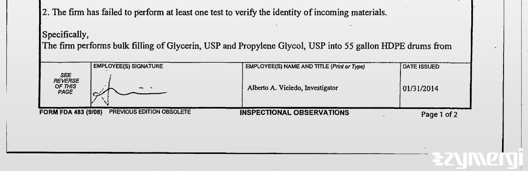 Alberto A. Viciedo FDA Investigator