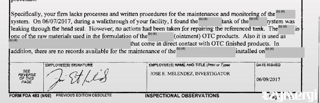 Jose E. Melendez FDA Investigator