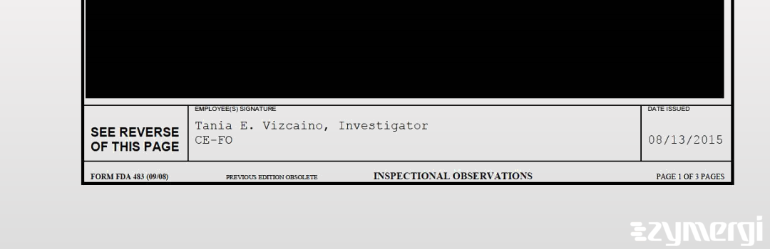 Tania E. Vizcaino FDA Investigator
