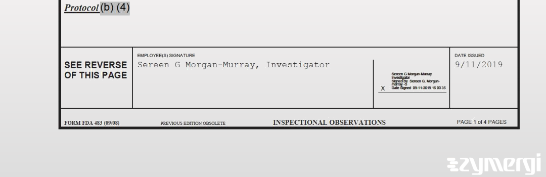 Sereen G. Morgan-Murray FDA Investigator 