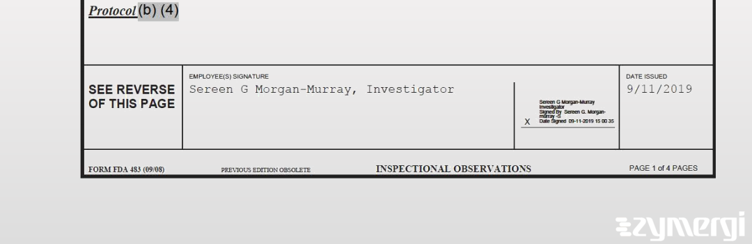 Sereen G. Morgan-Murray FDA Investigator