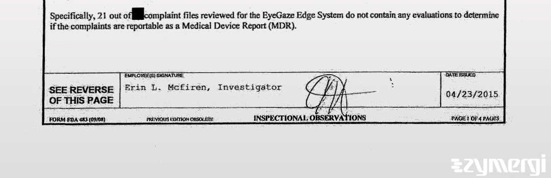 Erin L. McFiren FDA Investigator