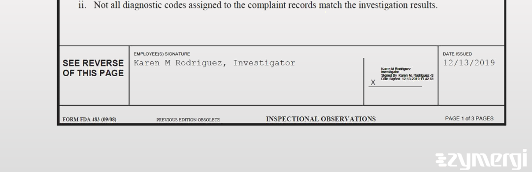 Karen M. Rodriguez FDA Investigator