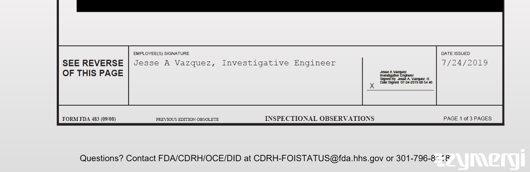 Jesse A. Vazquez FDA Investigator