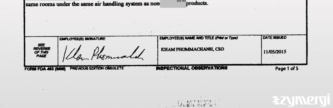 Kham Phommachanh FDA Investigator 