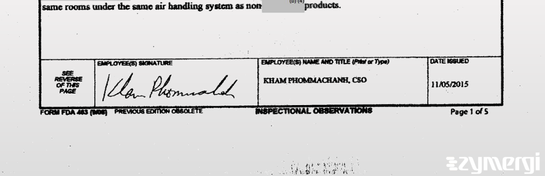 Kham Phommachanh FDA Investigator
