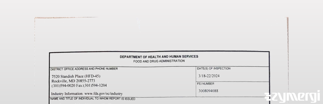 FDANews 483 Level Biotechnology Inc Mar 22 2024 top