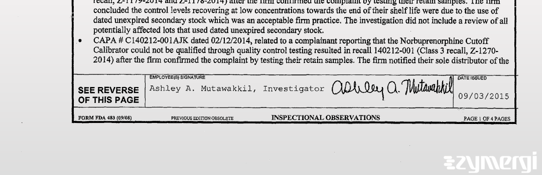 Ashley A. Mutawakkil FDA Investigator