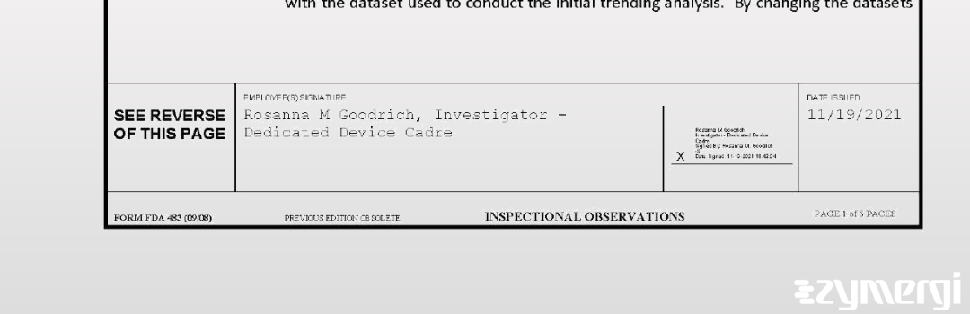 Rosanna M. Goodrich FDA Investigator