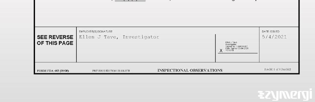 Ellen J. Tave FDA Investigator