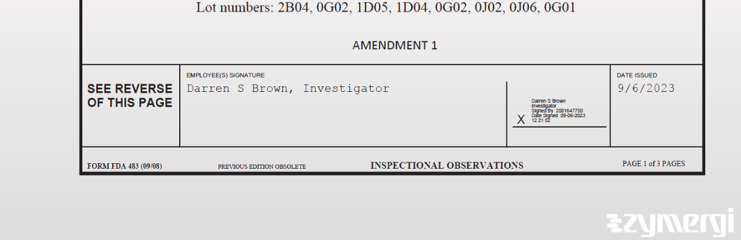 Darren S. Brown FDA Investigator
