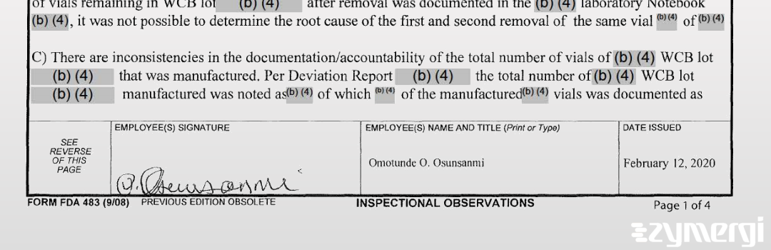 Omotunde O. Osunsanmi FDA Investigator 