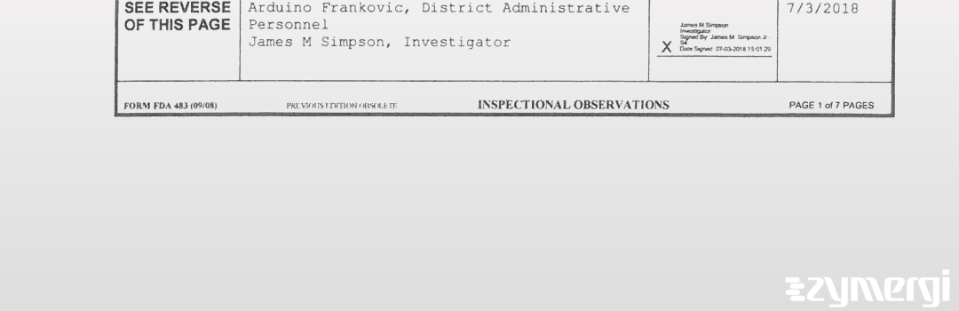 James M. Simpson FDA Investigator