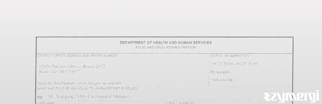 FDANews 483 Luohe Nanjiecun Pharmaceutical Group Pharmacy Co. Ltd. Sep 27 2019 top