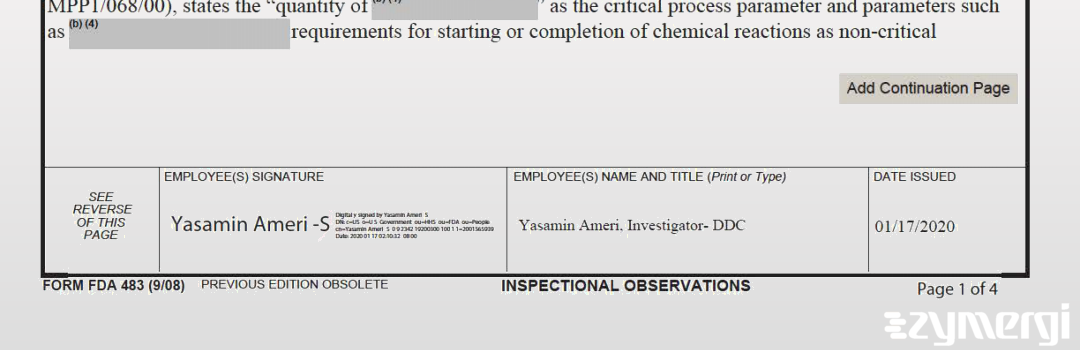 Yasamin Ameri FDA Investigator 