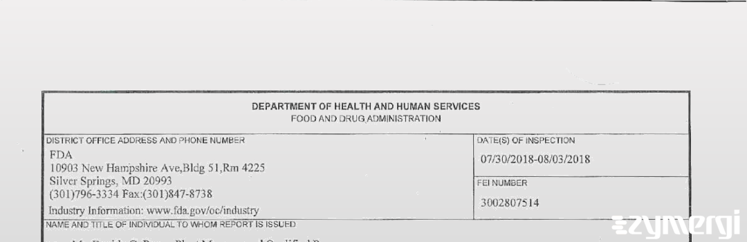 FDANews 483 Lusochimica S.p.A. Aug 3 2018 top